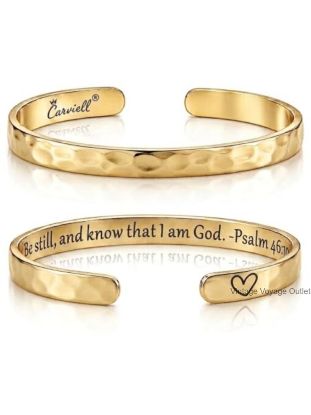 Stainless Steel Cuff Bracelet Engraved Bible Verse Adjustable Gift for Women
